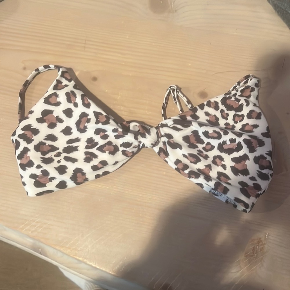 Cheetah print bikini top